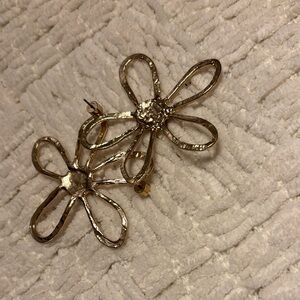 Big Gold Floral Earrings